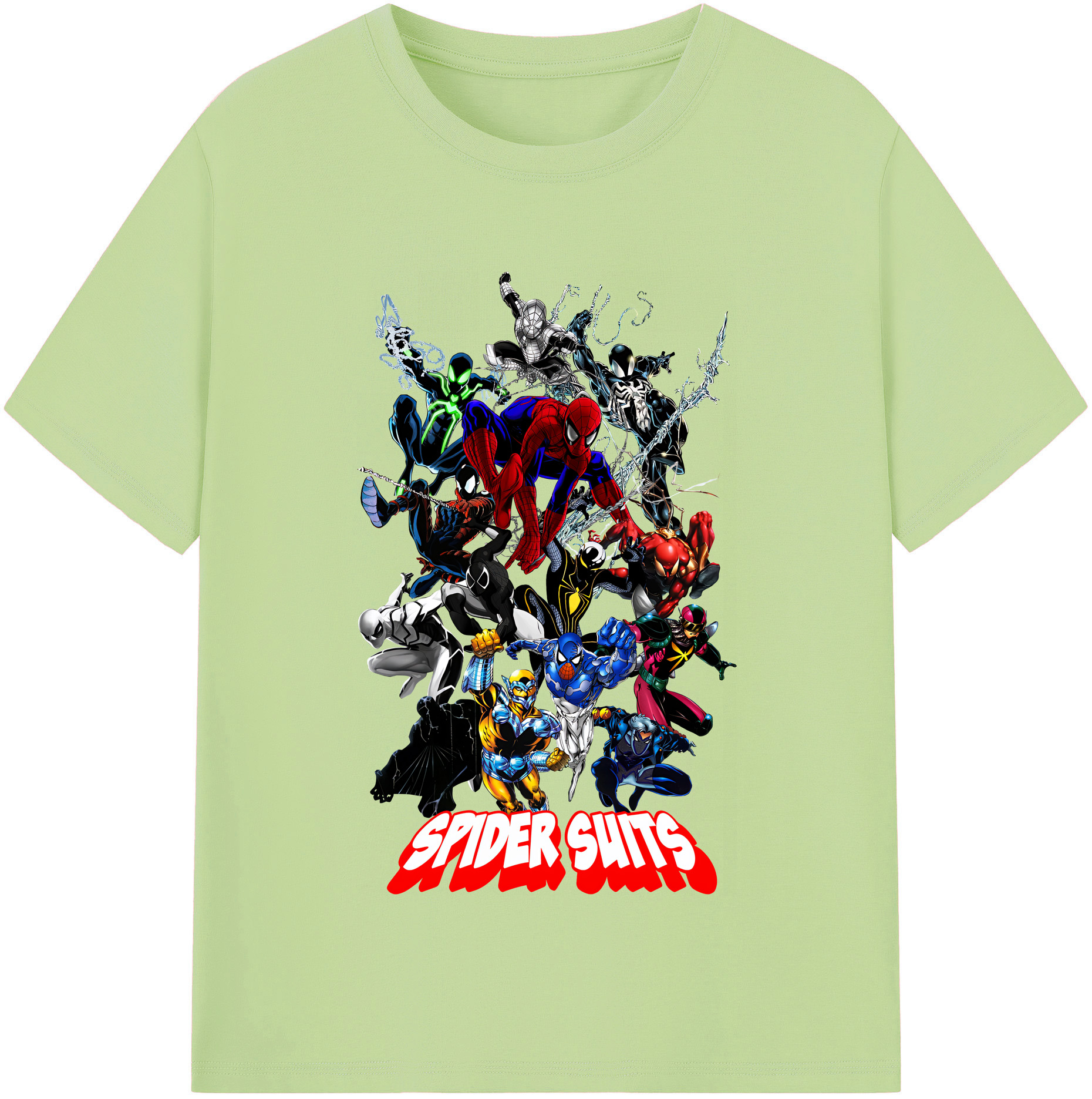 （画像用） Spider Man スパイダーマン 綿100％半袖Tシャツ（フロントプリント）